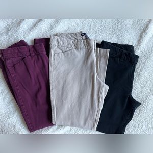 Set of 3 Gap Slim City Crop Pants